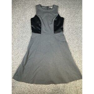 Banana Republic Women’s Fit And Flare Razorback Dress Gray‎ Black Size 4